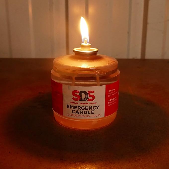 SDS Liquid Oil Candles - Long Burning Survival Candles, 115 Hour Burn Time