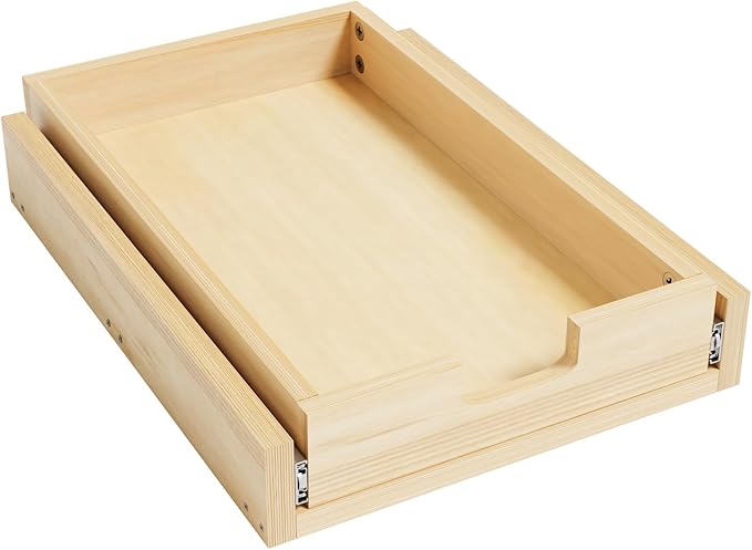 Pull Out Cabinet Organizer, 14''W×21''D Sliding Drawers for Cabinets, Soft Close Slide Out Wooden Pull out Drawers, Base Cabinet Organization for Kitchen, Pantry, Bathroom