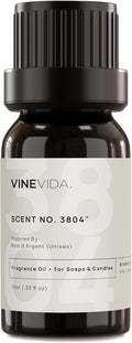 VINEVIDA [0.33 Oz] Scent No. 3804 Inspired by Bois D'Argent (Unisex); Fragrance Oil for Candle Making and Soap Making - Premium Candle Scents for Soy Candles