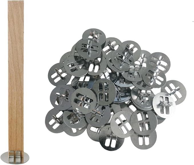 1000 pcs Wick Clip for Candle Making Wood Wick Holder Base Universal Wood Wick Clips Wooden Wicks Bases Metal Candle Wick Holders (Wicks not Included)