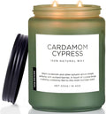 M&SENSE Cardamom Cypress Fir Large Soy Candles for Home Scented 2 Wick Large Soy Natural Candles 19.4oz 110 Hours Long Lasting Slow Burning Woody Scented Winter Holiday Birthday Gifts