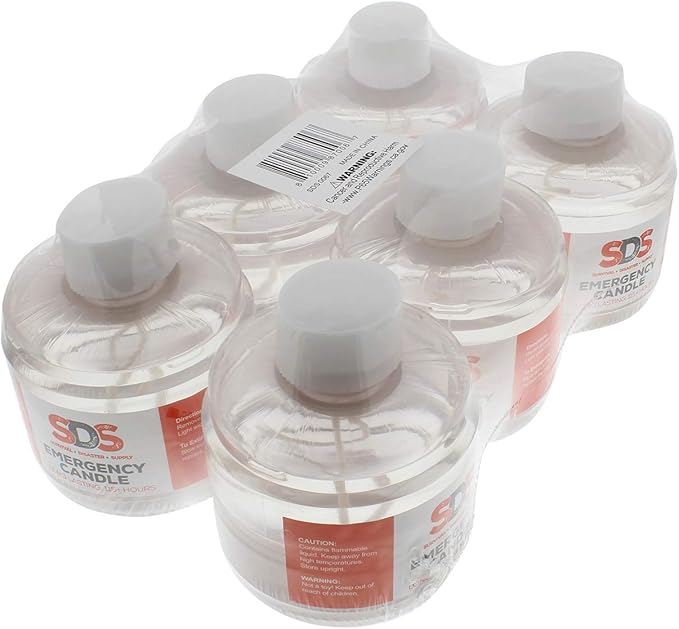 SDS Liquid Oil Candles - Long Burning Survival Candles, 115 Hour Burn Time