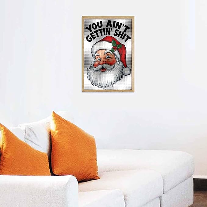 AIVKIEJK Diamond Painting Kits for Adults - Humorous Santa Claus Christmas Painting DIY 5D Full Drill Diamond Dots Paintings with Diamonds Gem Art and Crafts Home Decor 8"x12"