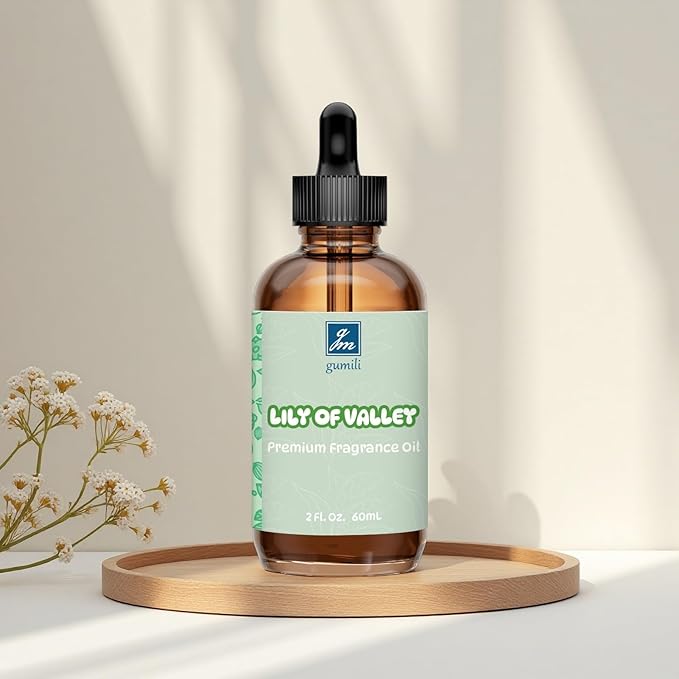 GM Gumili Lily of Valley Fragrance Oil for Skin, Hair, Body & Face, Perfume, Diffuser, Aromatherapy & Massage - 2 Fl Oz