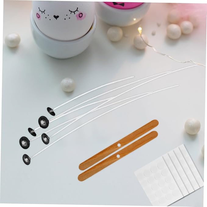 DOITOOL 1 Set DIY Candle Making Kit Candle Making Tools 100 Wicks Wick Stickers and Holders