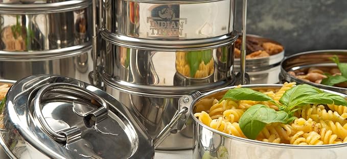 Indian-Tiffin 2 Tier Stainless Steel Large Tiffin Lunch Box