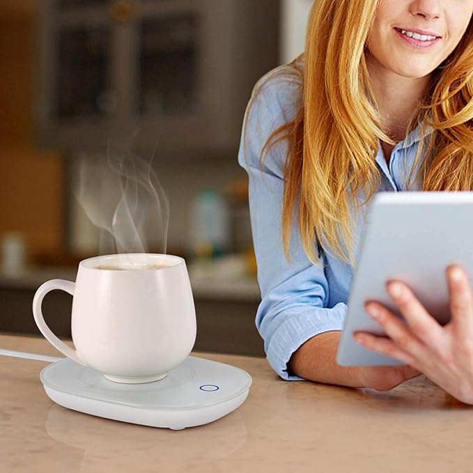 Coffee Mug Warmer, Candle Plate With Intelligent Auto On/Off Gravity Sensing Heater for Desk, Office, Home - Smart Cup Warmer for Coffee, Milk, Tea, Chocolate and Water