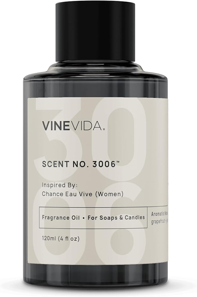 VINEVIDA Scent NO. 3006 Fragrance Oil - 120mL (4oz) - Inspired by: Chance Eau Vive (Women); Candle Fragrance Oil for Soy Candles - Soap Making Scents