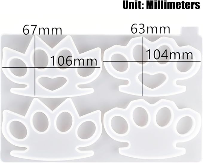 Power Fist Silicone Mold Set for Resin, Candle, Soap & Clay – Flexible Reusable Epoxy Molds with Glossy Finish – DIY Jewelry, Keychains, Home Decor (4-Piece Set)