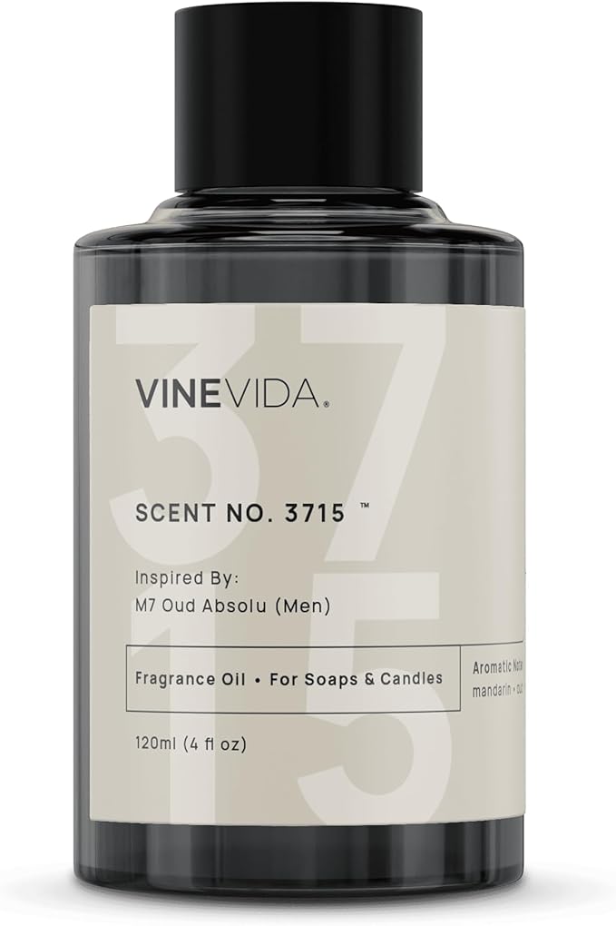 VINEVIDA [4 Oz] Inspired by: M7 Oud Absolu (Men); Fragrance Oil for Candle Making and Soap Making - Premium Candle Scents for Soy Candles