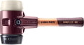 Halder Simplex Soft-Faced Mallet 3028.082 – Medium-Hard Rubber Insert, Nylon Insert, Cast Iron Housing with Handle Protection Sleeve, Extra Short Hickory Handle, 80mm, 6.1 lbs.