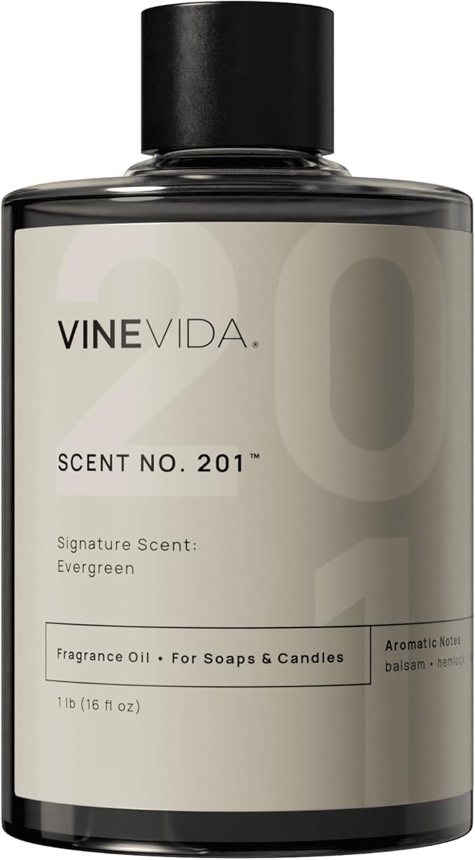 VINEVIDA [16 oz] Scent Evergreen; Fragrance Oil for Candle Making and Soap Making - Winter & Holiday Oils