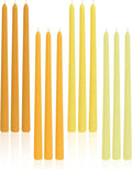 Viyffo Taper Candles, 12 Inch, 12 Pack, Yellow – Unscented, Smokeless Design, Up to 8-Hour Burn – Tall Candlesticks for Table Decor, Weddings & Dinners