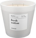 Hidden Label Fresh Cotton Scented Candle, Non Toxic 30oz Large 3-Wick Soy Wax Candle, Up to 120 Hours Long Burning, Clean Cotton Home Fragrance for Bedroom, Relaxation & Housewarming Gift