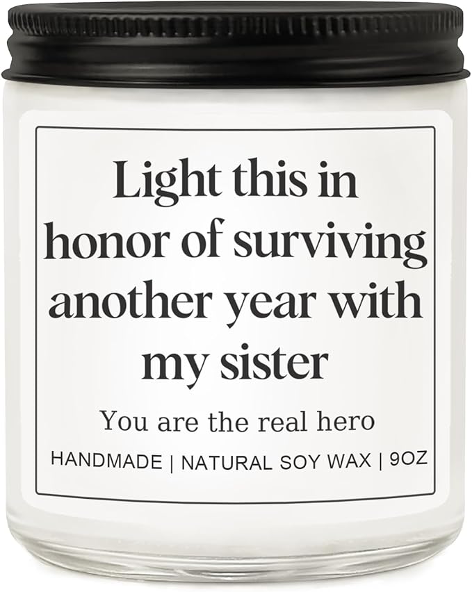 Brother in Law Gifts from Sister, Funny Birthday Fathers Day Christmas Gift for Brother-in-Law, Practical Present Ideas for Men & Him - Lavender Scented Candle