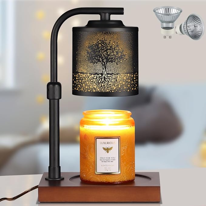 Candle Warmer Lamp with Adjustable Height Dimmable for New Home Decor Electric Candle Warmer for Jar Candles Birthday Gifts for Women Mom(Tree)