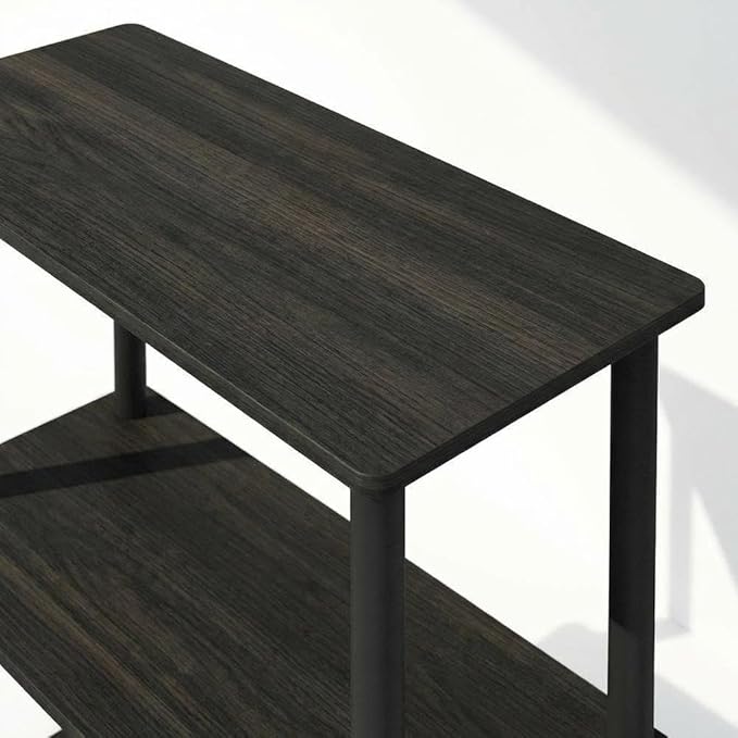 Furnifact Black Bookcase, Stylish Storage Solution, Durable Wood Material, Vertical Design, Modern Home Office or Living Room Decor