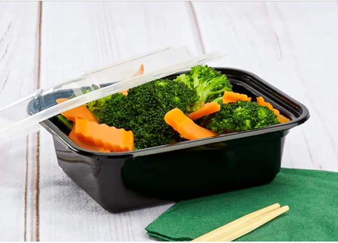 Karat Meal Prep Containers [12 oz - 150 ct] Reusable & Disposable Take Out Containers with Lids - Microwave & Dishwasher Safe Bento Boxes