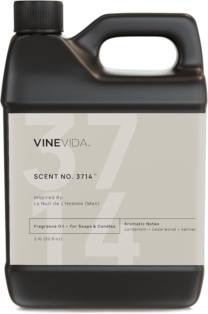 VINEVIDA [32 Oz] Inspired by: La Nuit de L'Homme (Men); Fragrance Oil for Candle Making and Soap Making - Premium Candle Scents for Soy Candles