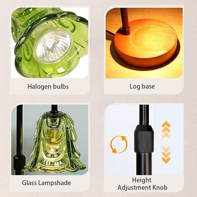 Candle Warmer Lamp with Timer Dimmer Adjustable Height for New Home House Bedroom Decor,Wax Melt Warmer with 2 Bulbs for Jar Candles, Gifts for Mom Women Friend Sister Mothers Day Birthday | Green