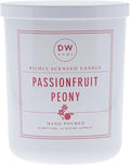 DW Home Passionfruit Peony Scented Candle – Tropical Passionfruit, Citrus & Peony Floral Fragrance, 9 oz Single Wick Jar Candle, Long Burning Home Fragrance