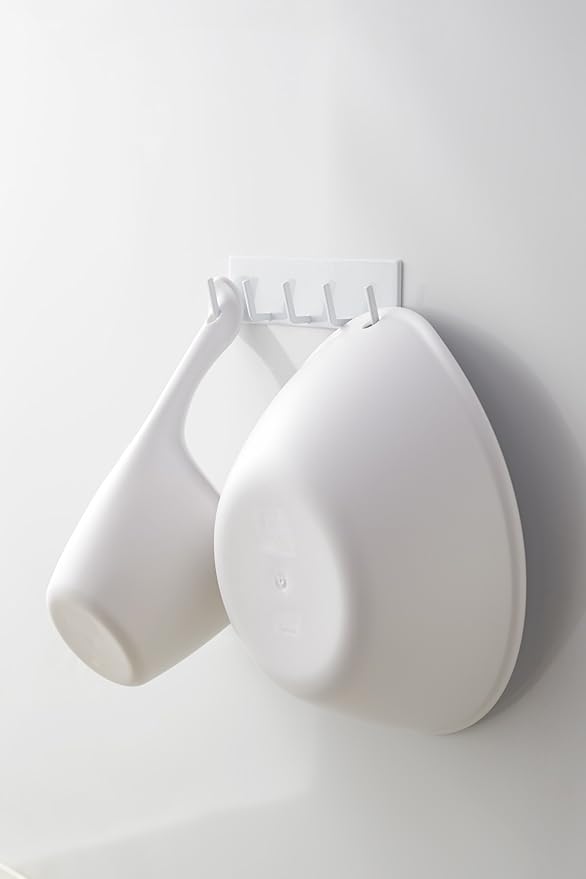 Yamazaki 3271 Magnetic Bathroom Hook, White, Approx. W 7.1 x D 1.6 x H 2.0 inches (18 x 3 x 5 cm), Tower Tower, Bathroom Storage, Bathroom, Bath Rack,