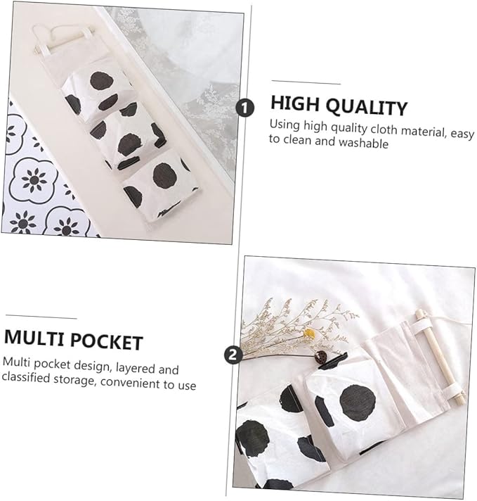 GLEAVI 2pcs Non-Woven Cloth Hanging Storage Bag Multi-Pocket Organizer for Home Dorm and Office Wall-Side Sundry Bag for Accessories and Jewelry Space-Saving