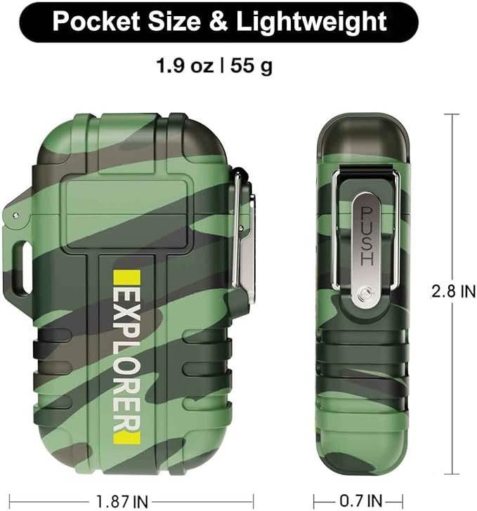 Torch 2 Pack Windproof Outdoor Gas Lighter - Adjustable Jet Flame, Fireplace, Fireworks, Grill, Camping, BBQ - Gifts for Men (Camo+Camo) (Without Butane)