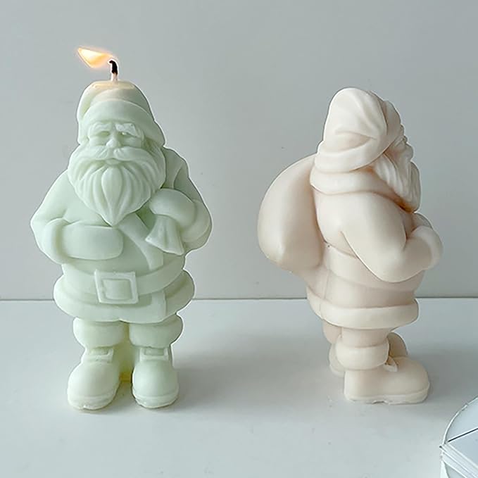 Christmas Santa Candle Mold - Silicone 3D Molds for Candy & Home Decor - Resin Casting & Making Molds
