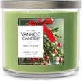 Yankee Candle Mistletoe, Scented Candle, 14.5oz 3-Wick Candle Jar with up to 40 Hours Burn Time