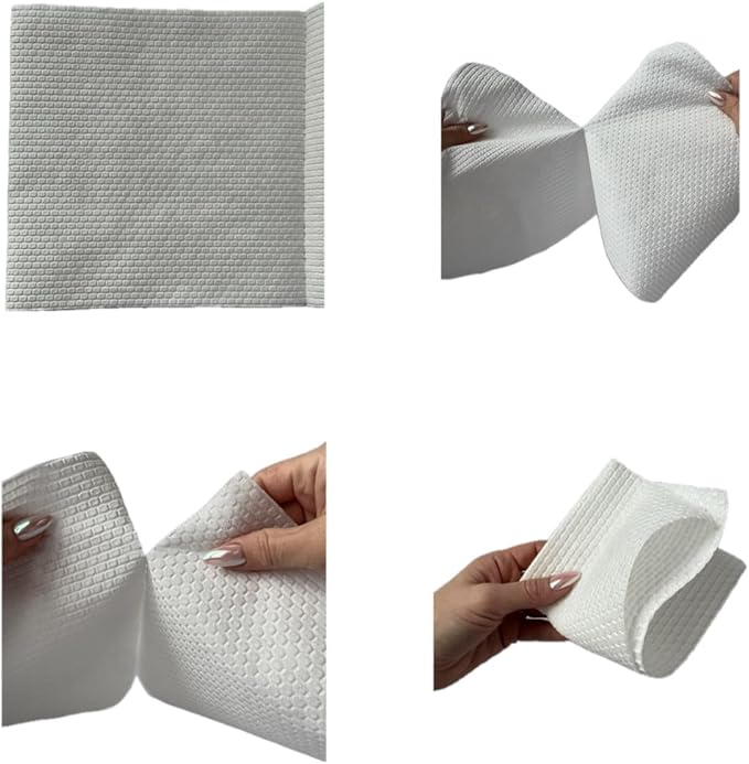 Reusable Cleaning Cloths – Lint-Free Ultra Absorbent Non-Woven Kitchen Cleaning Towels, Reusable Cleaning Wipes Roll, 2 Rolls, 100 Sheets, 25×25 cm, Durable Multi-Purpose Household Cloths – Kitch&Nê