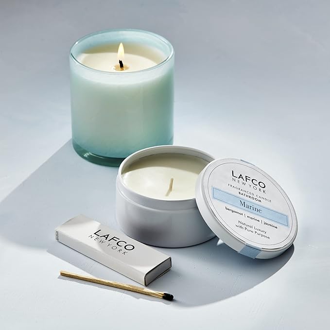 LAFCO New York Travel Candle, Marine - 4 oz - 20-Hour Burn Time - Made in The USA