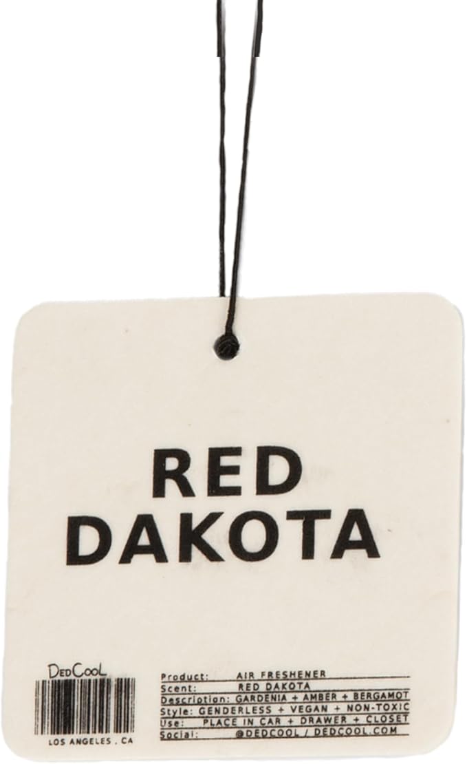 DedCool Air Freshener | Red Dakota | Hanging Odor Eliminator for Cars, Closets & Drawers | Clementine, Gardenia, Woods, Amber & Wild Berries | Long-Lasting, Vegan, Non-Toxic