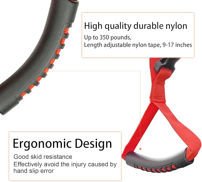 Bentolin Hand Handle Adjustable Standing Safety Red Handle Suitable for Elderly and Assistance- Disability Help (2-Pack