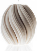 LAWA Swirl Candle - Large Beautiful Handmade Pillar Scented Soy Wax Twirl Elegant Bubble Aesthetic Housewarming Gift Home Room Shelf Decor Idea Spiral Candle White (Medium)