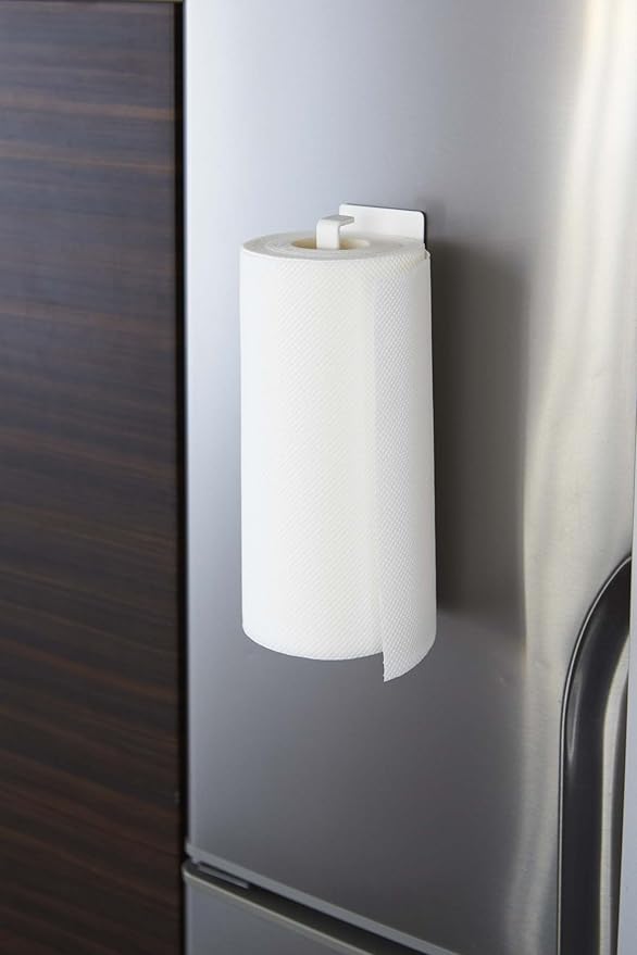 YAMAZAKI Home 2439 Plate Magnetic Paper Towel Holder, White