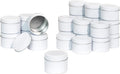 Aroparc White Candle Tins 4oz, 24 Pack - Matte White, Tinplate, Candle Making Supplies