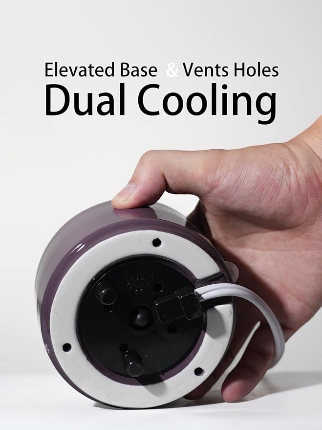 Ceramic Electric Wax Melt Warmer & Cube Oil Melter Cute Small Warmers Aromatherapy for Home Decorative Burner Melts Scented Candle Tart Scent Warm Fragrance (Purple)