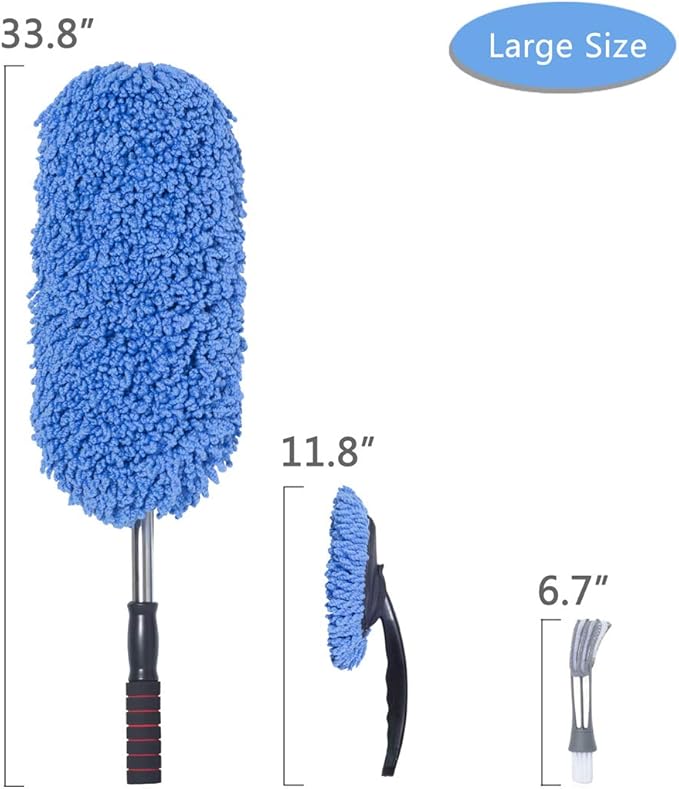 Microfiber Car Duster Extendable Handle Interior Exterior Multipurpose Cleaning Car Brush