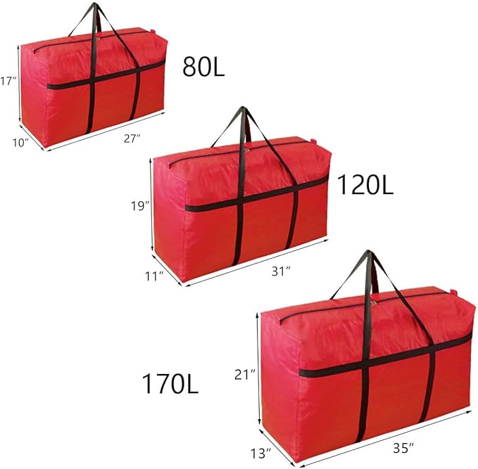 Extra-large Tarp Storage Bag (Red, 31Gal/120L)