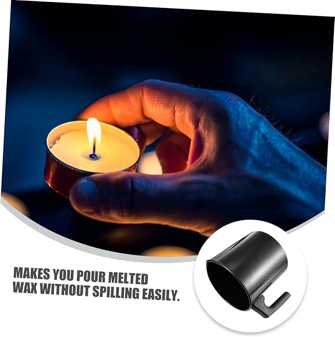Angoily Black Melt Pour Pot for Wax Candle Making Kit Melter Rustproof for DIY Scented Candles