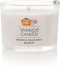 Yankee Candle Signature Votive Mini Candle Jar, Munich Christmas Market, Natural Soy Wax Blend Candle with Natural Fiber Wick, 1.3 OZ Glass Jar (Pack of 12)