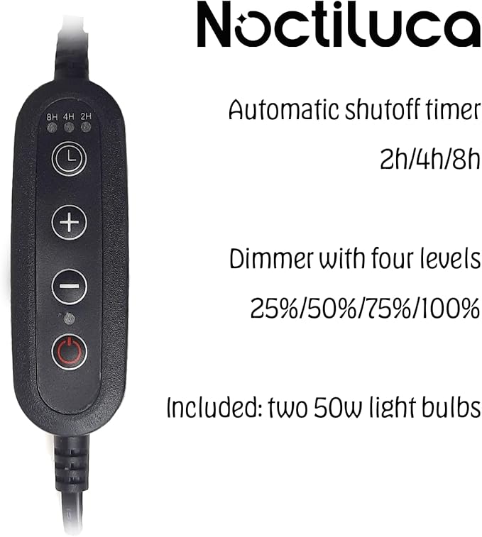 NOCTILICUA Electric Candle Warmer Lamp, Dimmer, Timer, Wooden Base with Black Stand, Black Shade, gift for Mother's Day, birthday, Christmas, Thanksgiving, Room Decor, Scented Wax Jar Candle Warmer