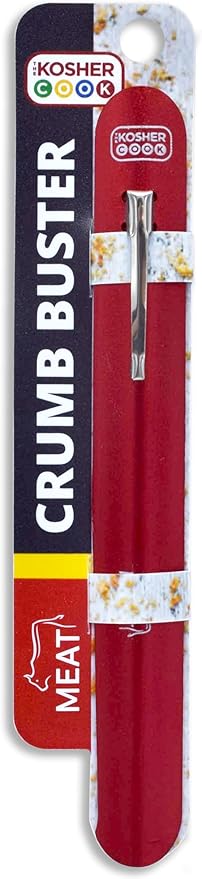 The Kosher Cook Meat Red Crumb Buster Quick and Efficient Metal Crumb Remover Dust of Tables and Countertops for Quick Cleaning, Color Coded Kitchen Tools