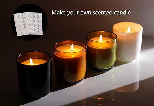 Aroparc 200pcs Double-Sided Candle Wick Stickers, Premium Heat-Resistant Candle Stickers with The Little Tail, Hot Wax Pouring Securing for Candle Making