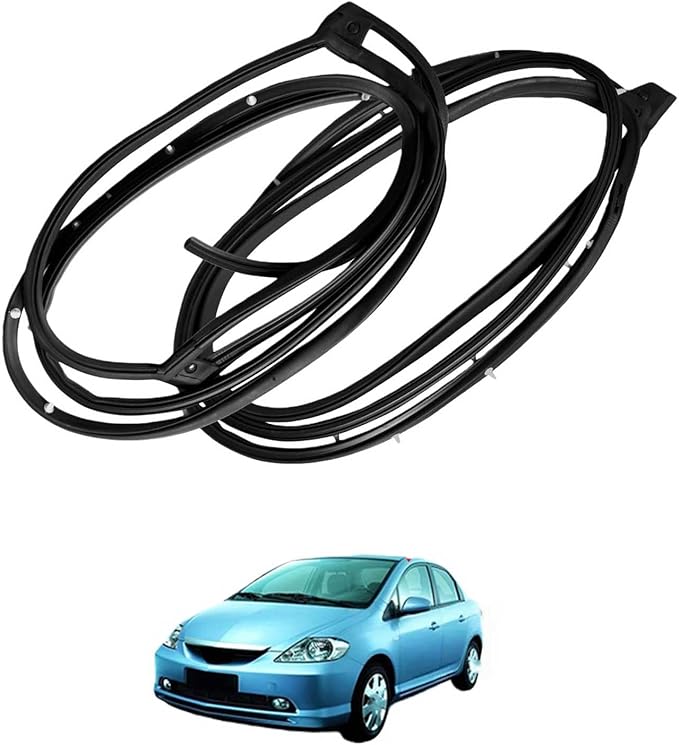 Car Door Seal Strip for Honda Fit Sedan 2003-2008 OE: 72350/72310/72850/72810-SEL-T01, Car Door Rubber Weather Stripping Soundproofing Edge Guards Edge Trim,Front Right