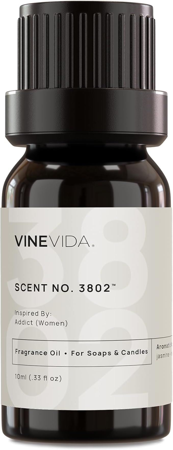 VINEVIDA [0.33 Oz] Scent No. 3802 Inspired by Addict (Women); Fragrance Oil for Candle Making and Soap Making - Premium Candle Scents for Soy Candles