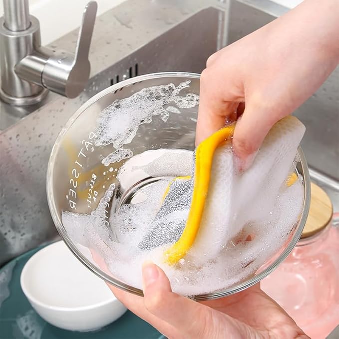 20PCS Multipurpose Dishwashing Rags, 2024 New Double Sided Sponge Kitchen Dishcloth, Multi-Purpose Absorbent Sponge Dishwashing Rags for Washing Dishes Cleaning Kitchen(3.54 * 5.31inch)