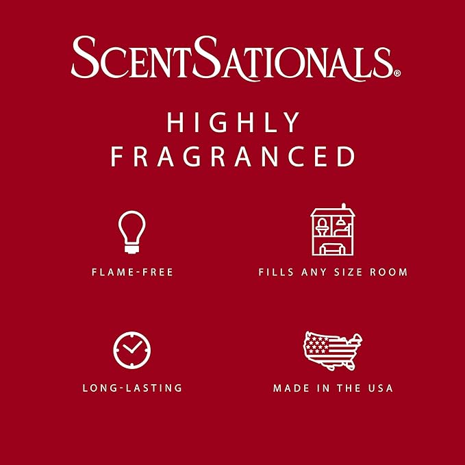 Scentsationals Wax Melts Strong Scent - Cinnamon Apples - Long Lasting Scented Melts for Warmers, 10oz (24-Cubes)