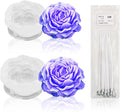 2Pcs Peony Silicone Candle Flower Wax Mold Silicone for Candles Resin Making Molds Moldes De Silicona para Hacer Velas Artesanales De Silicona,for Making Mothers Day Gifts for Mom Daughter